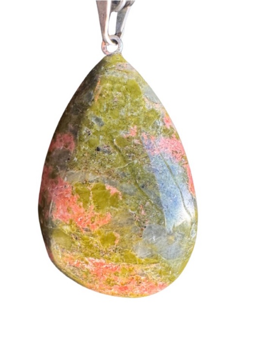 Other - Genuine Unikite Stone on Silver chain.